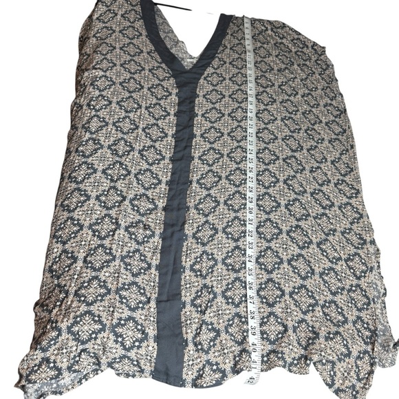 O’Neill Womens M/L Kaftan Tunic Swim Cover Up V-Neck Black Dress Boho Hippie Gyp - Picture 7 of 10